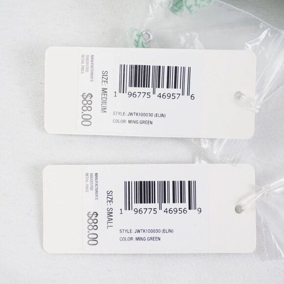 Johnnie-O Elin Contrast Block Print Tank Top in Ming Green Square Neck Breezy - Picture 5 of 16